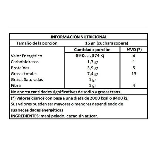 Crema de maní - Chocolate 190 g