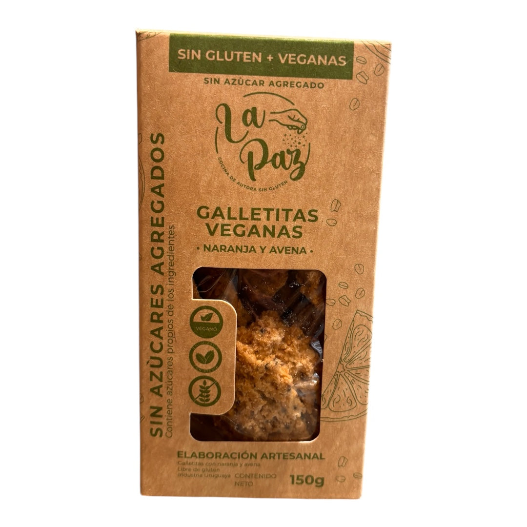 Galleta veganas sin azúcar sin gluten naranja y avena LA PAZ 150gr