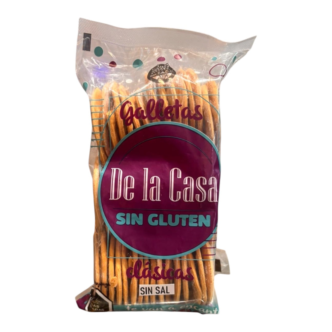 Galletas clásicas sin sal sin gluten DE LA CASA 200gr