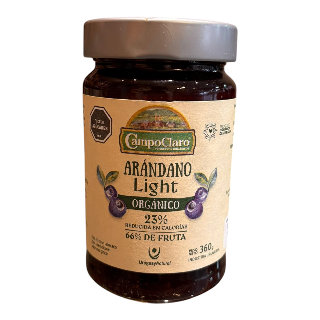 Mermelada de arandano ligth orgánica CAMPO CLARO 360gr
