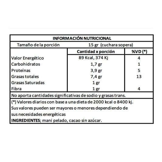 Crema de maní - Chocolate 350 g