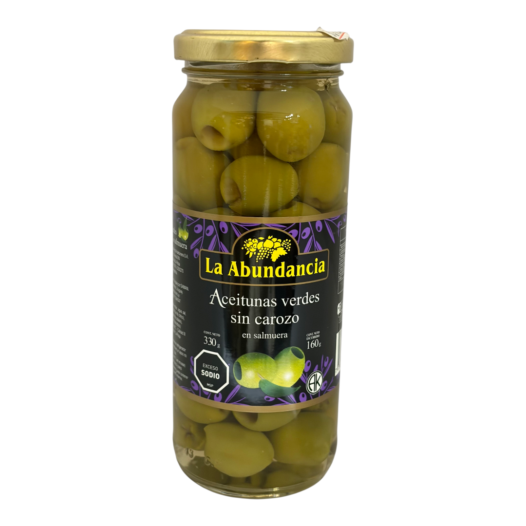 Aceitunas verdes sin carozo LA ABUNDANCIA 330gr