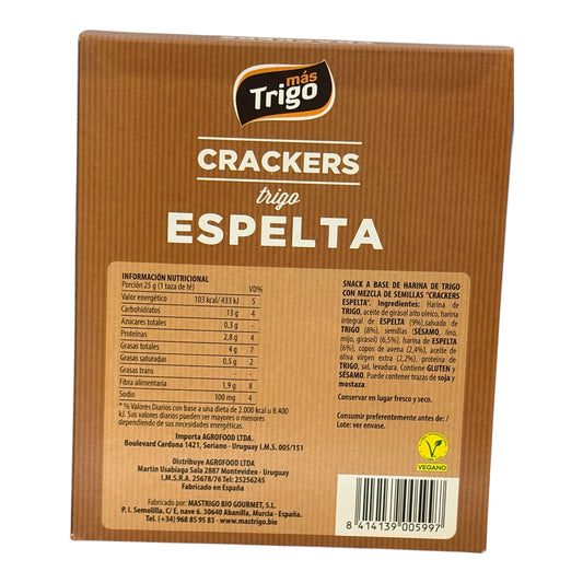 Galleta creckers de trigo ESPELTA 240 Gr