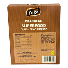 Cargar imagen en el visor de la galería, Galletas crackekrs quinoa chia y curcuma SUPERFOOD 240 Gr
