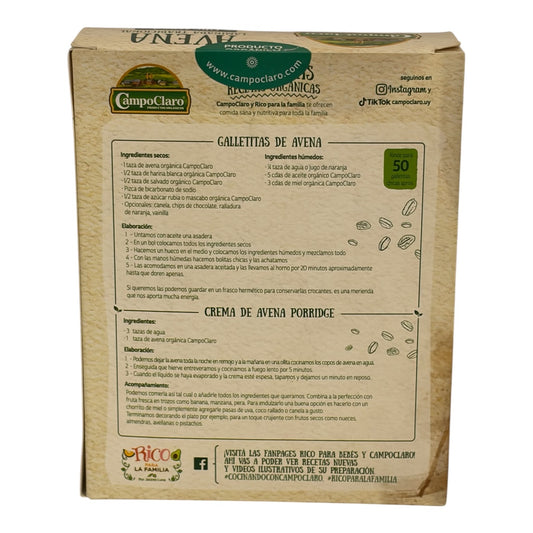 Avena laminada Organica CAMPO CLARO 300Gr