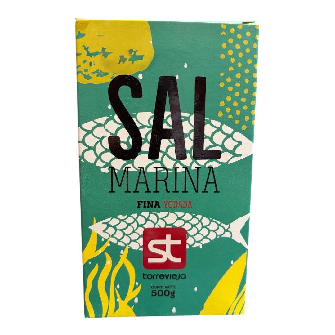 Sal marina fina yodada 500gr Torrevieja