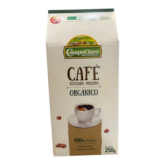 Café tostado orgánico 250 gr  CAMPO CLARO
