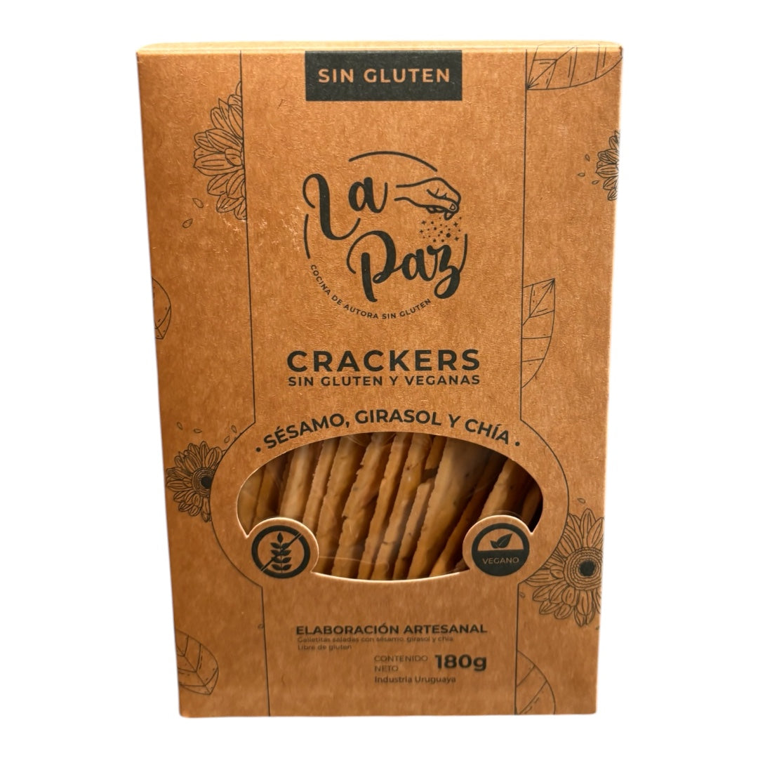Galleta crackers sin gluten sesamo girasol y chia LA PAZ 180gr