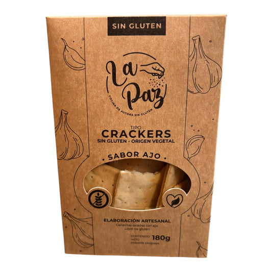 Galleta crackers sin gluten ajo LA PAZ 180gr