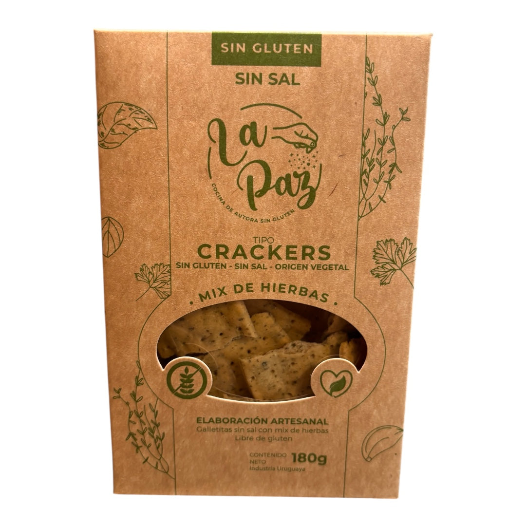 Galleta crackers sin gluten mix de hierbas LA PAZ 180gr