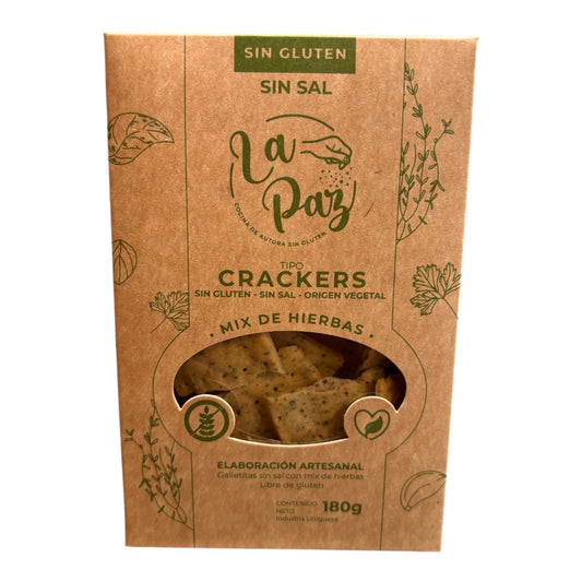 Galleta crackers sin gluten mix de hierbas LA PAZ 180gr