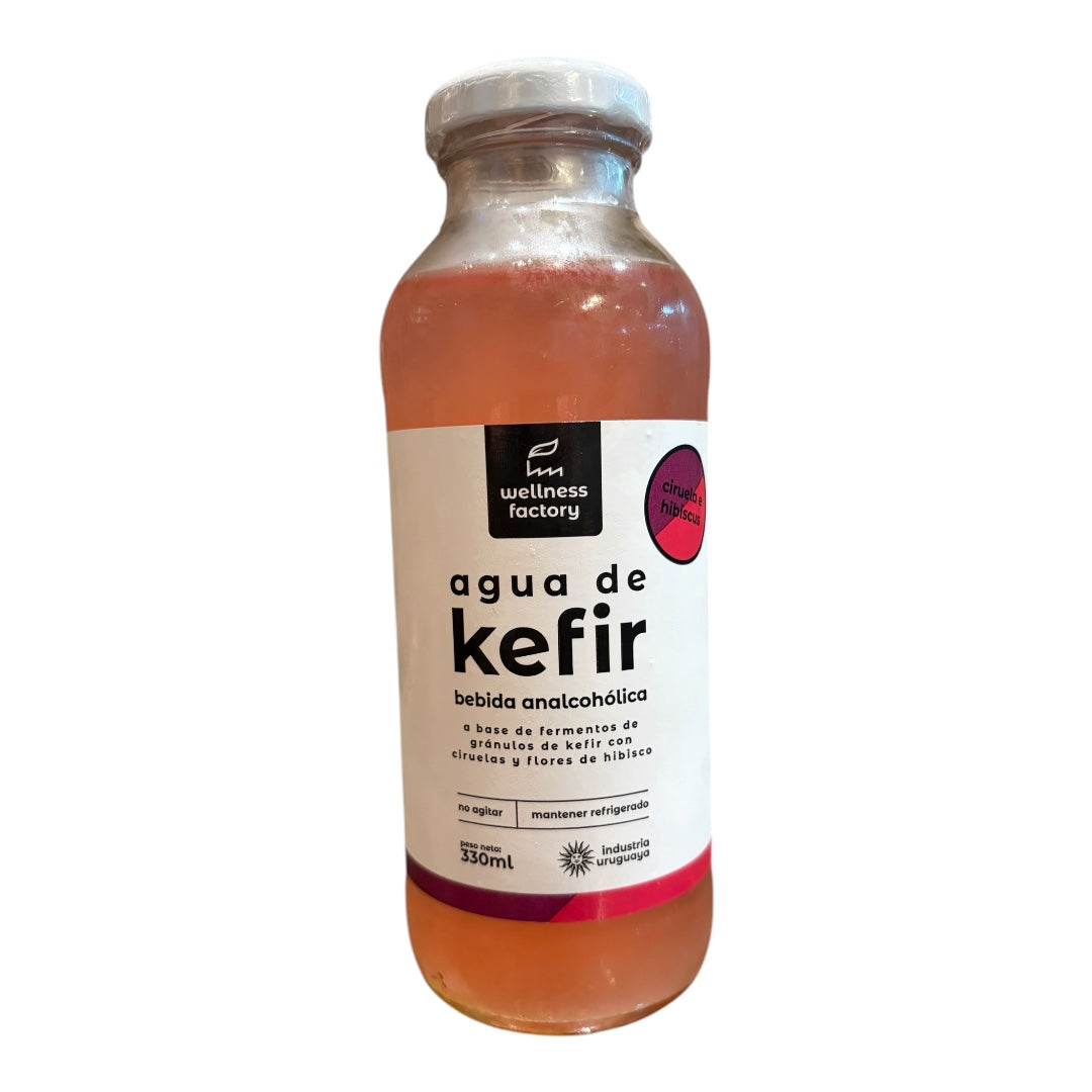 Agua de kefir ciruelas y flores de hibisco 330 ml