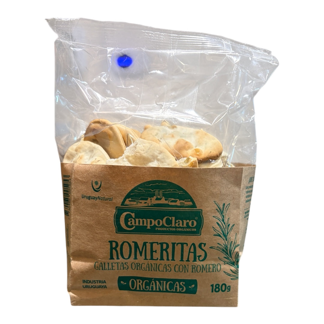 Galletas Romeritas orgánicas con romero CAMPO CLARO 180 gr