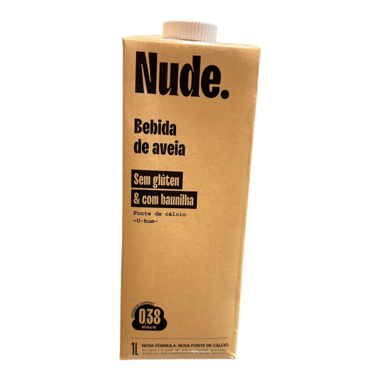Leche de avena con vainilla sin gluten NUDE 1lt