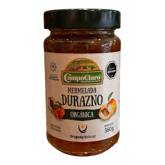 Mermelada de durazno orgánica CAMPO CLARO 360 gr.