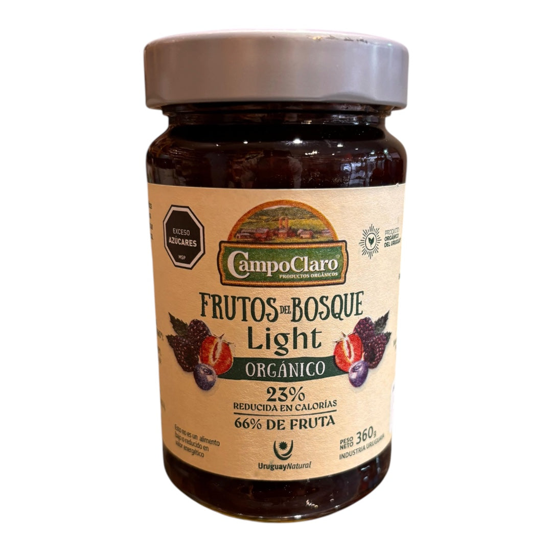 Mermelada frutos del bosque ligth orgánica CAMPO CLARO 360 gr