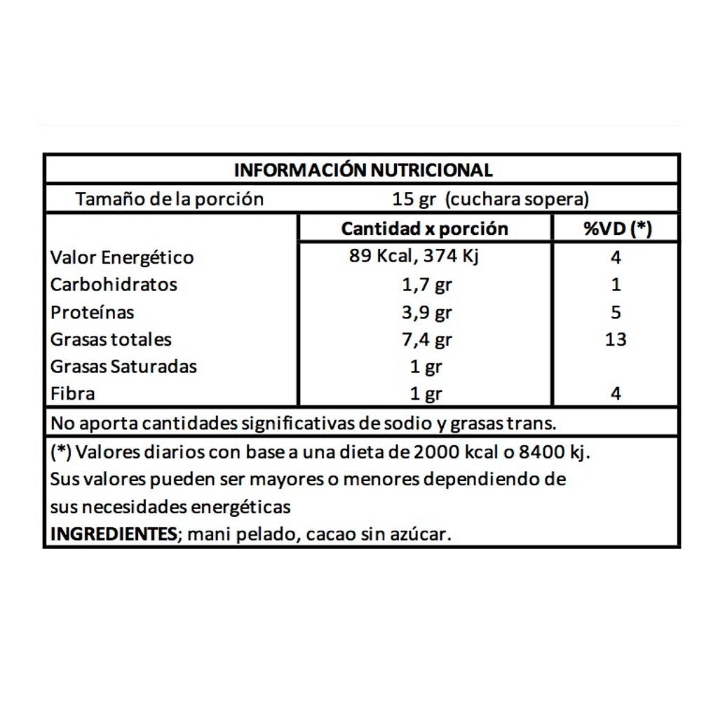 Crema de maní - Chocolate   350 g